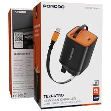 Porodo شاحن GaN Tezpatro بقدرة 65W