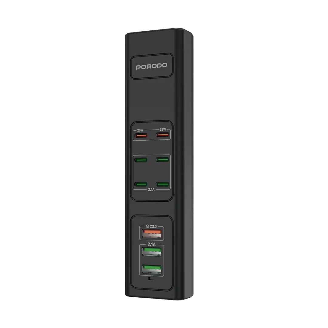 Porodo محور USB متعدد المنافذ 85W