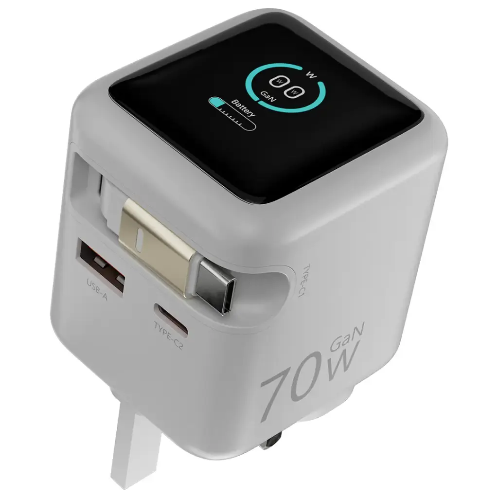 شاحن Powerology Halo Dual-Port GaN
