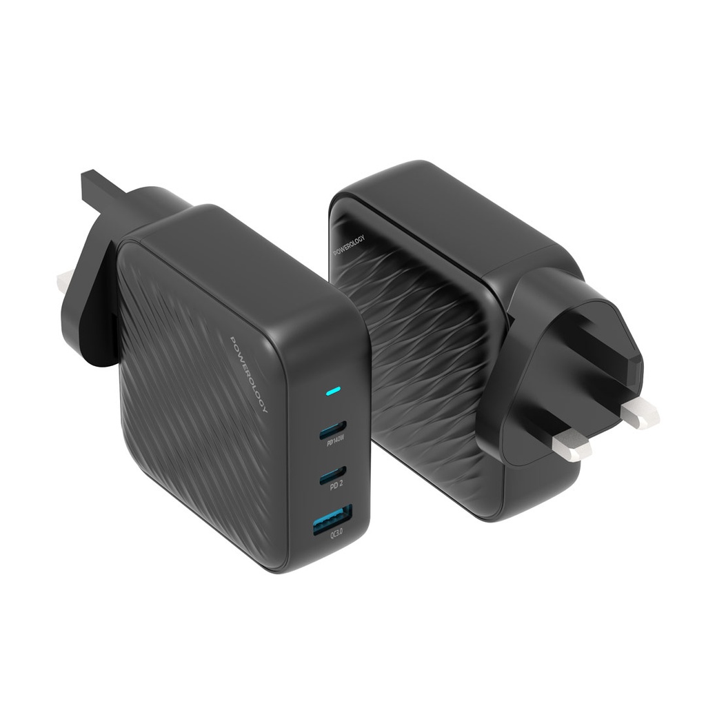 Powerology 140W Dual PD GaN зарядное устройство