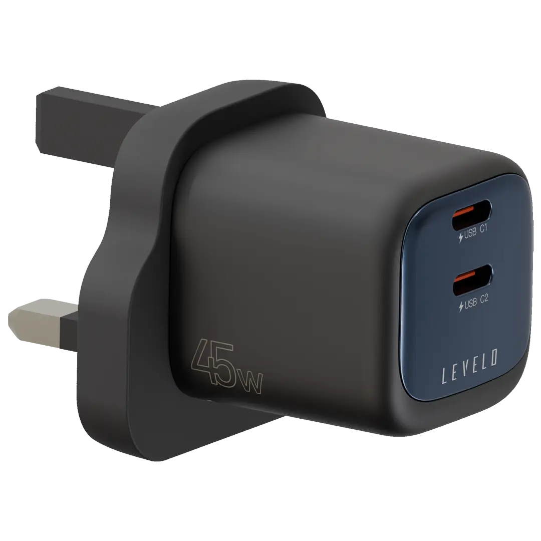 محول Levelo Vero GaN Double Port 45W