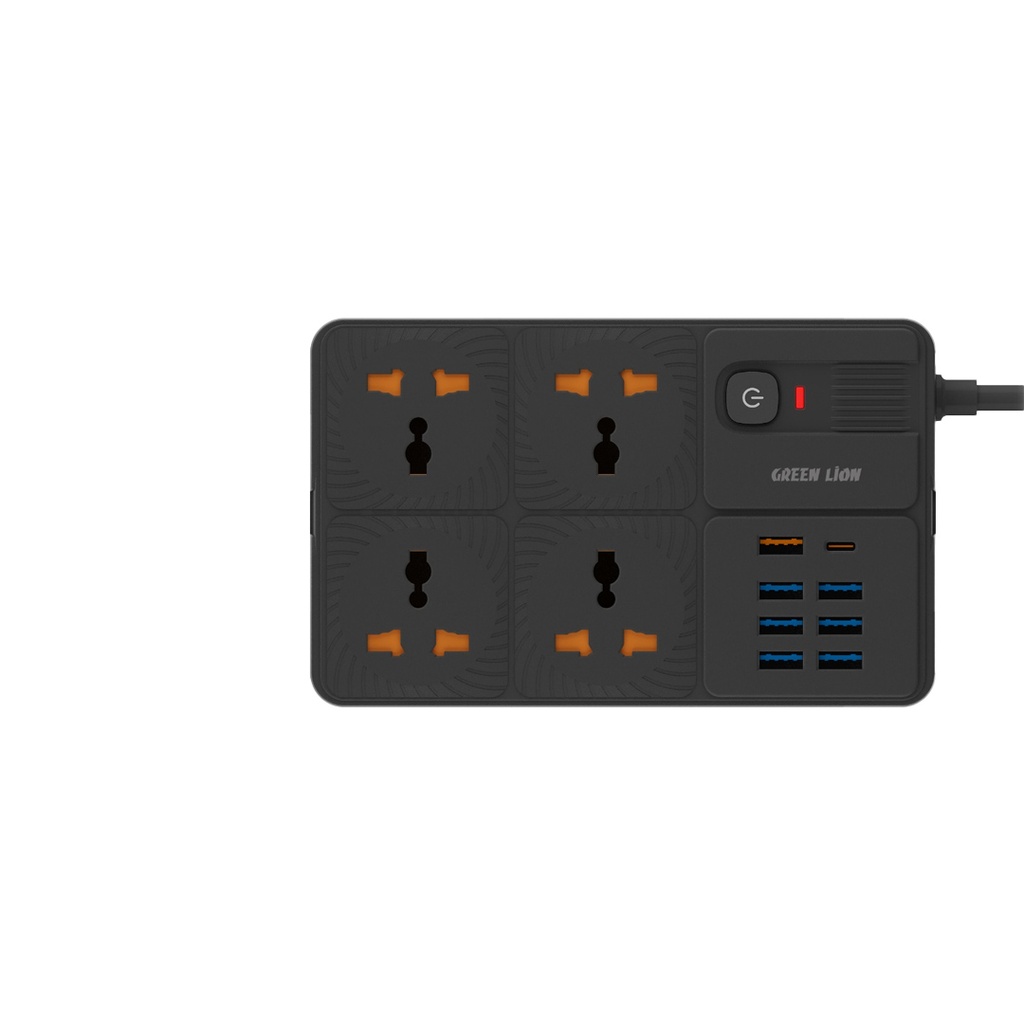 Green Lion Сетевой Фильтр с 7 USB-A и 1 PD Портом