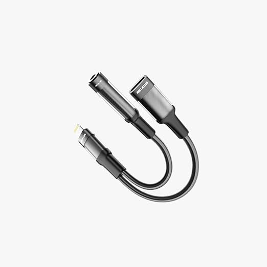 كابل صوت Green Lion 2 في 1 12 سم USB-C / Lightning إلى 3.5mm Jack