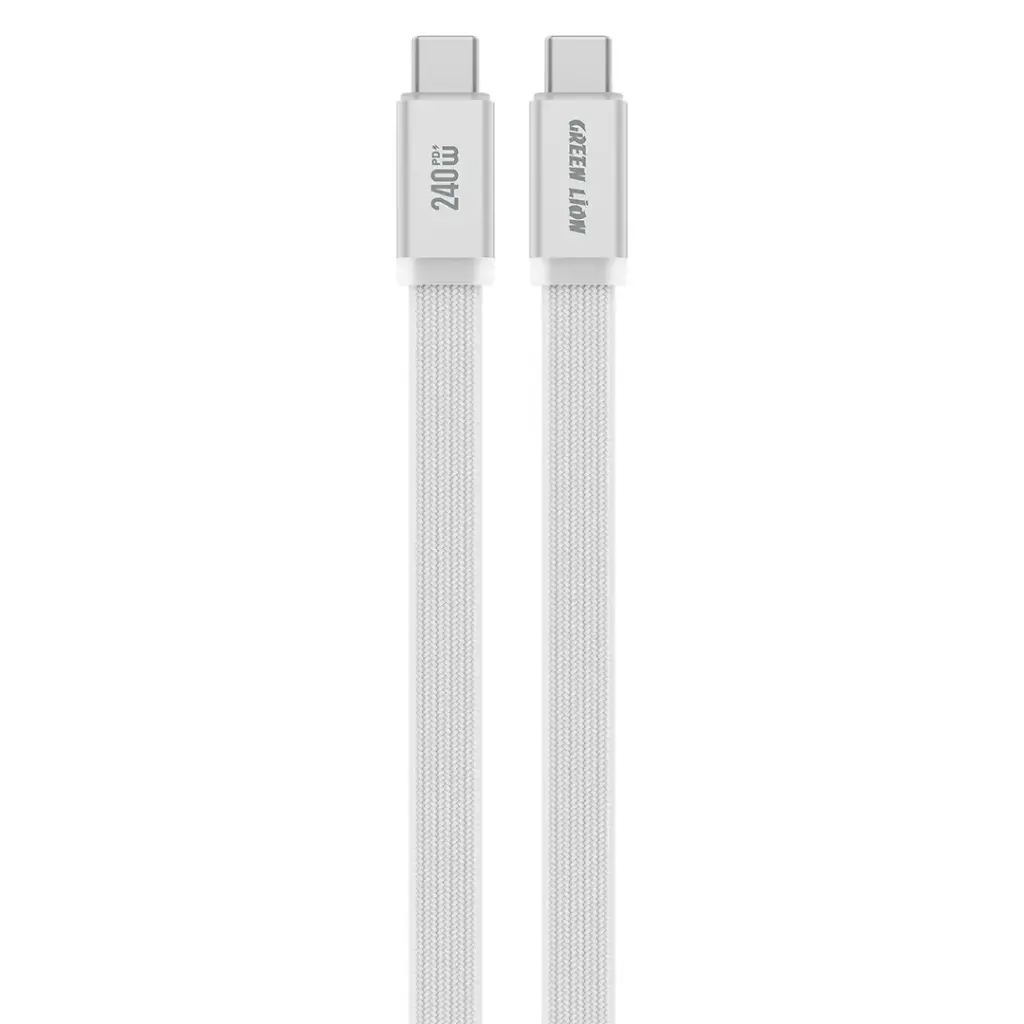 كابل Green Lion FLEX WEAVE USB-C إلى USB-C بطول 1.5 متر سيليكون + مضفر 240 واط
