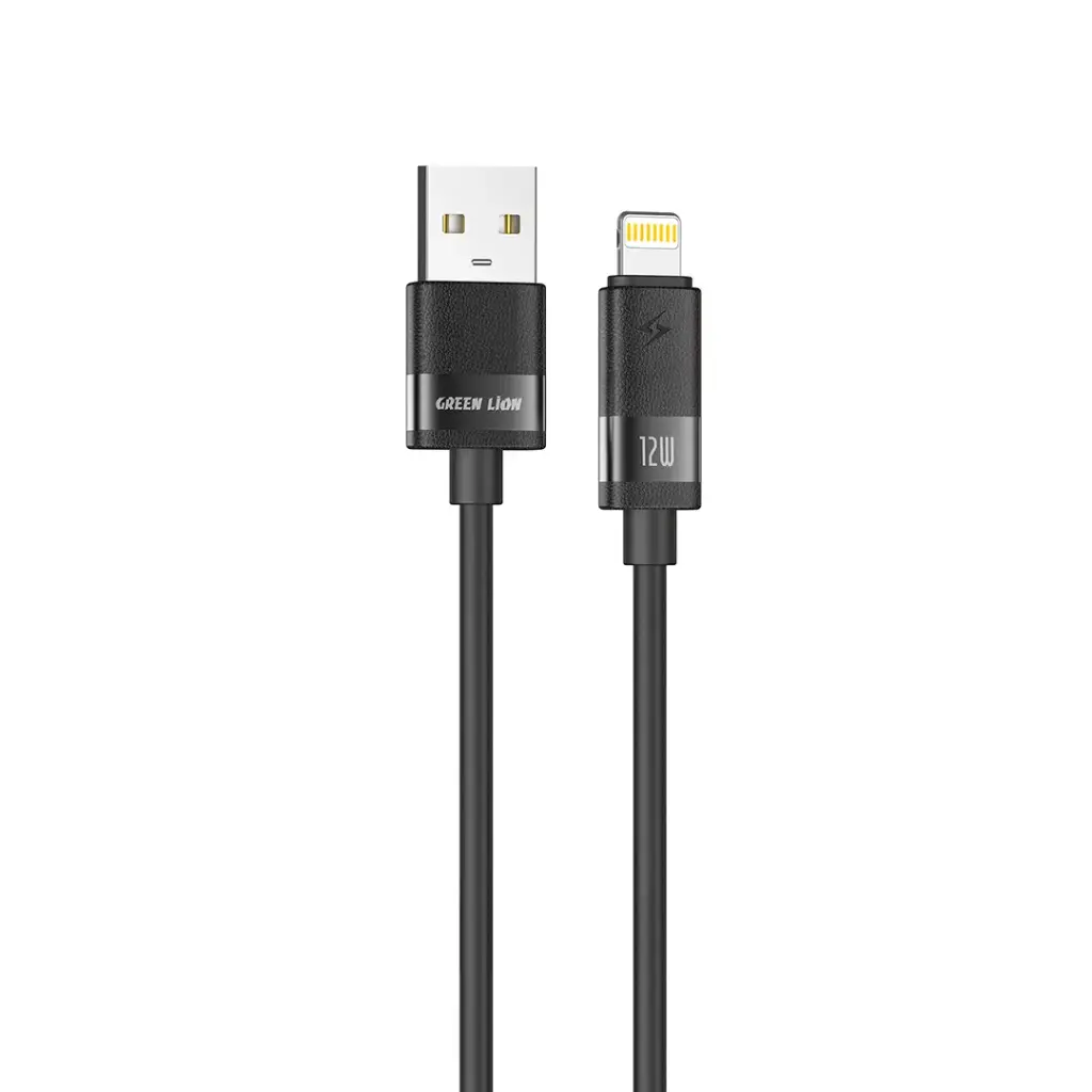 كابل Green Lion Matte Silicone بطول 1 متر USB-A إلى Lightning 12 واط