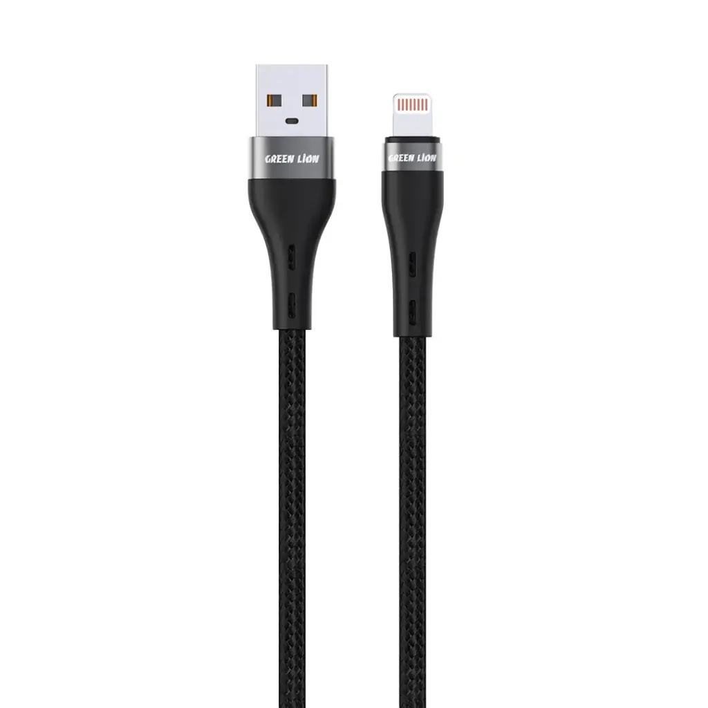 كابل Green Lion USB-A إلى Lightning مضفر بطول 2 متر