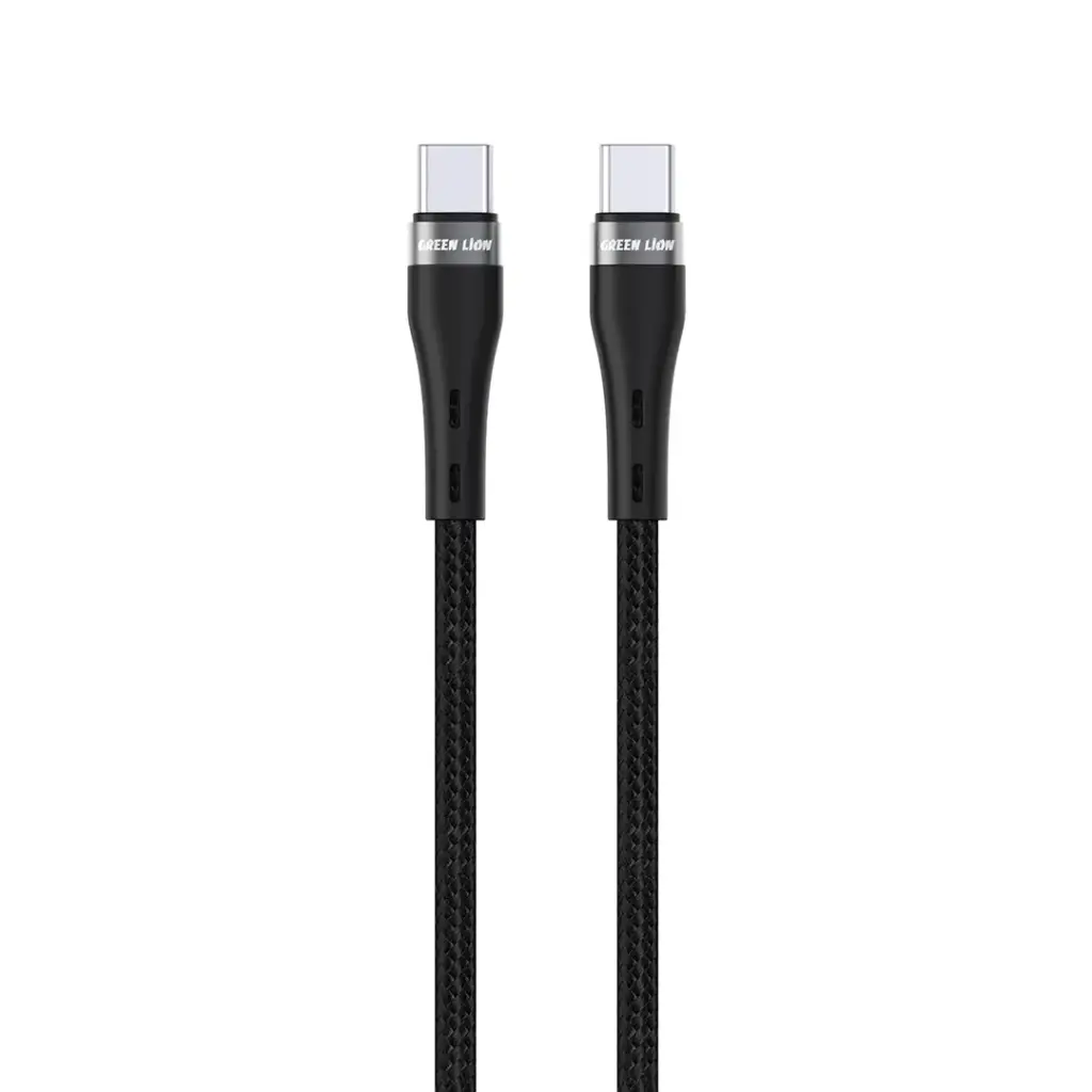 كابل Green Lion USB-C إلى USB-C مضفر بطول 2 متر