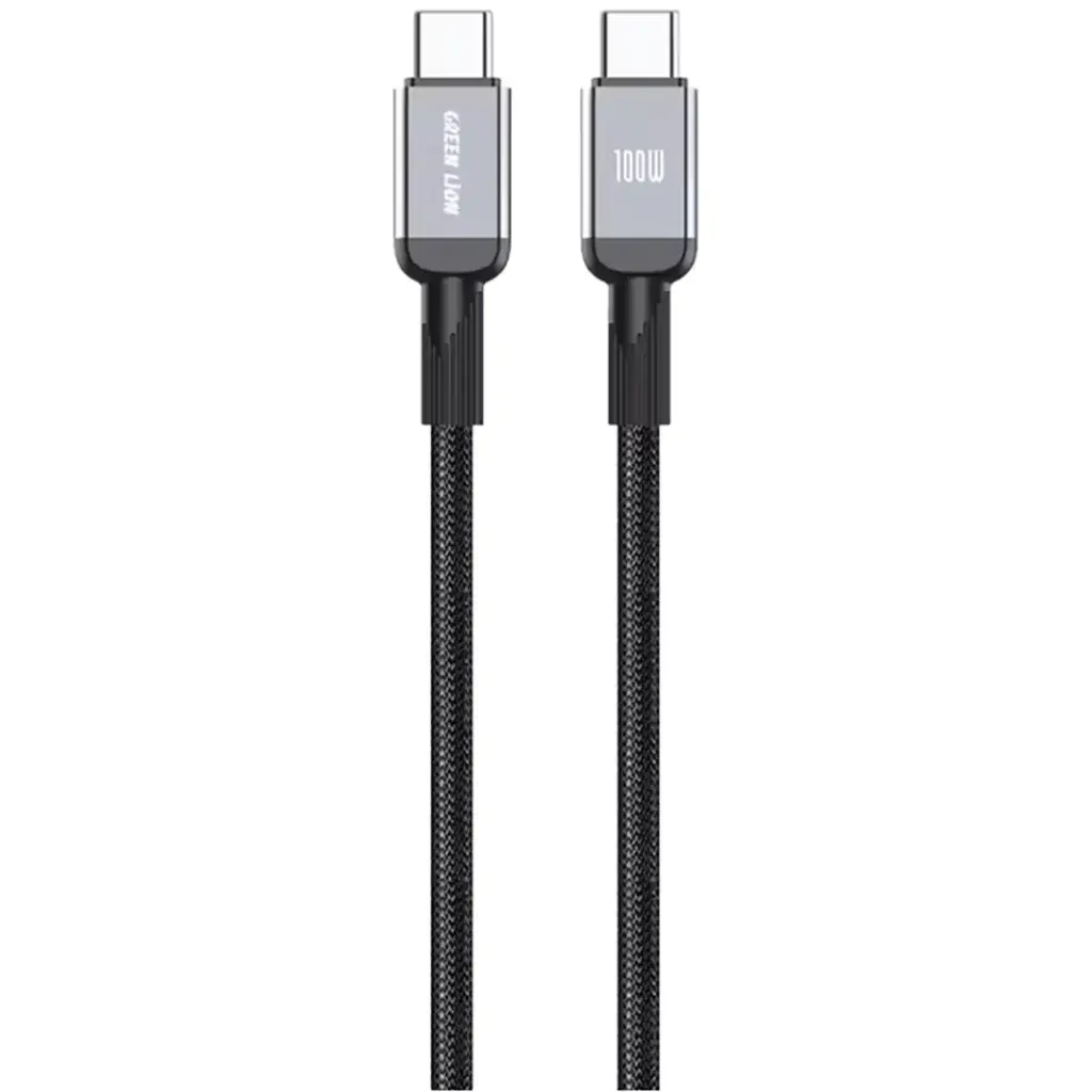 كابل Green Lion USB-C إلى USB-C متين مضفر PD 100 واط 1 متر