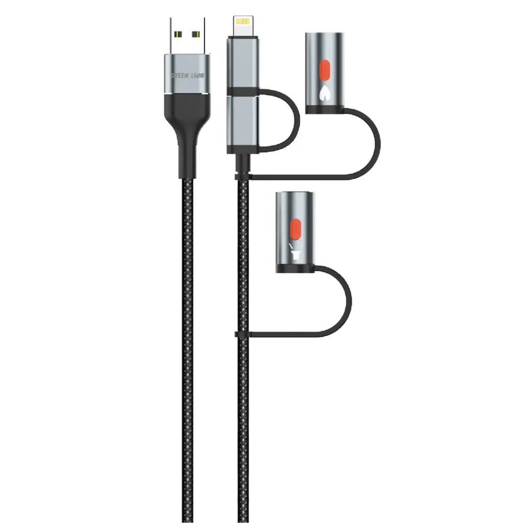 كابل Green Lion 6 في 1 شحن LED ضوء تشغيل PD 60 واط