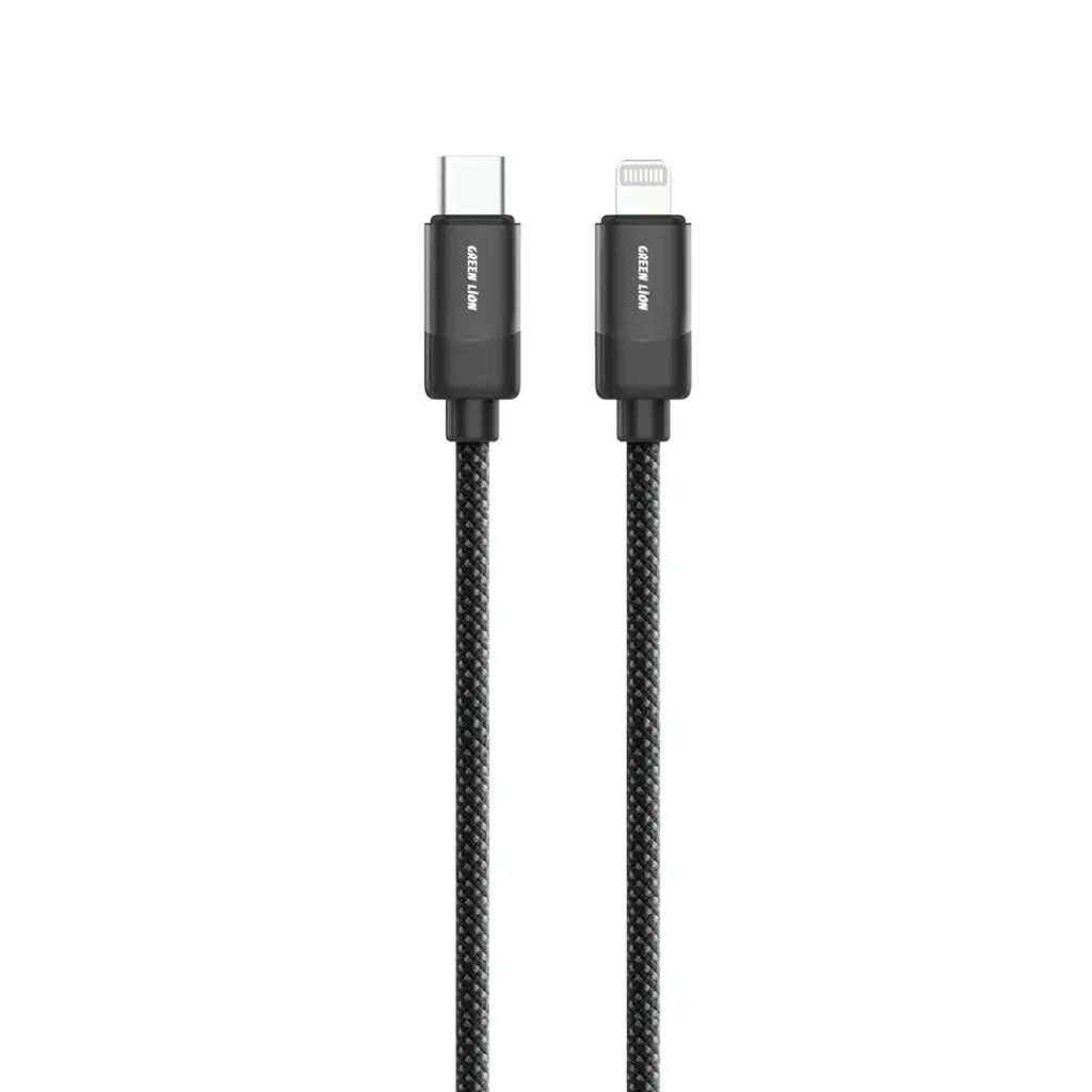 كابل Green Lion USB-C إلى Lightning مضفر بطول 1 متر 27 واط