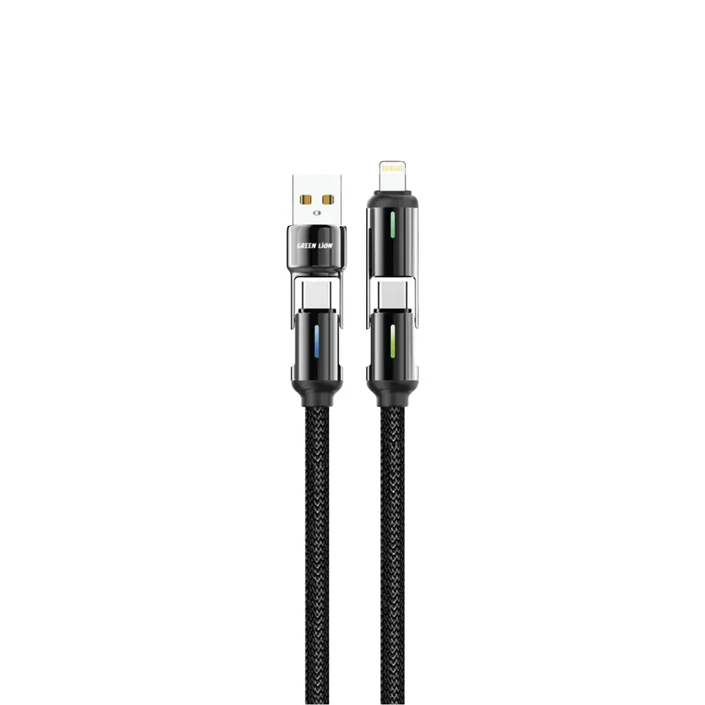 كابل Green Lion 4 في 1 LED مضفر 60 واط
