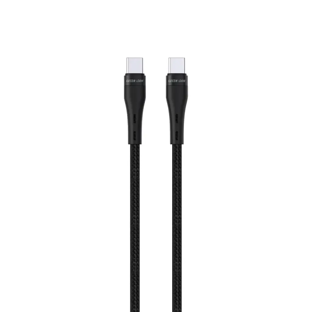 كابل Green Lion USB-C إلى USB-C مضفر بطول 5 متر 60 واط