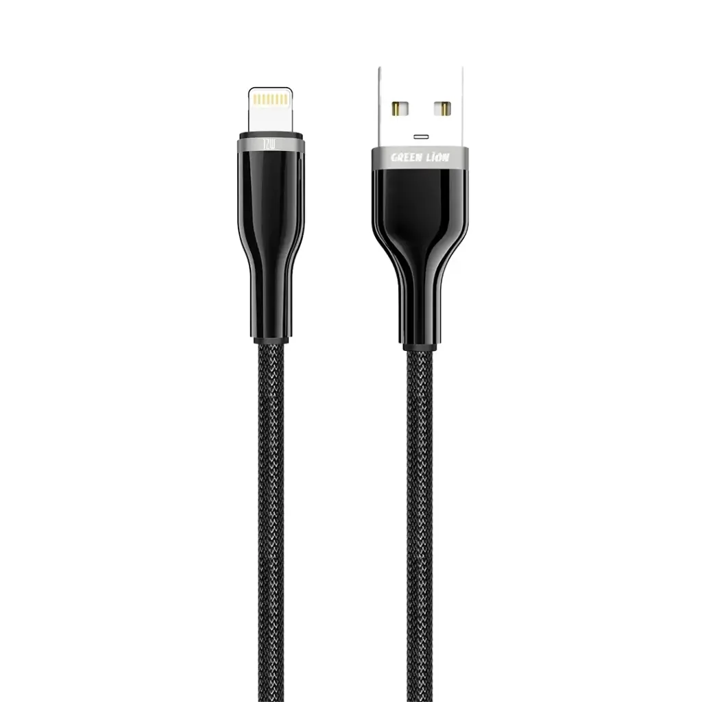 كابل Green Lion USB-A إلى Lightning مضفر Zinc Alloy
