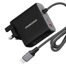 Porodo Кожаный USB-C - USB-C LED Кабель 100W Зарядка и Данные