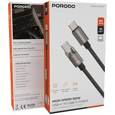 Porodo Высокоскоростной USB-C - USB-C Кабель 100W