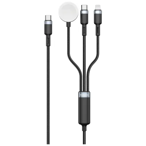 Porodo TrioLink Кабель Зарядки 3-в-1 Type-C Lightning iWatch