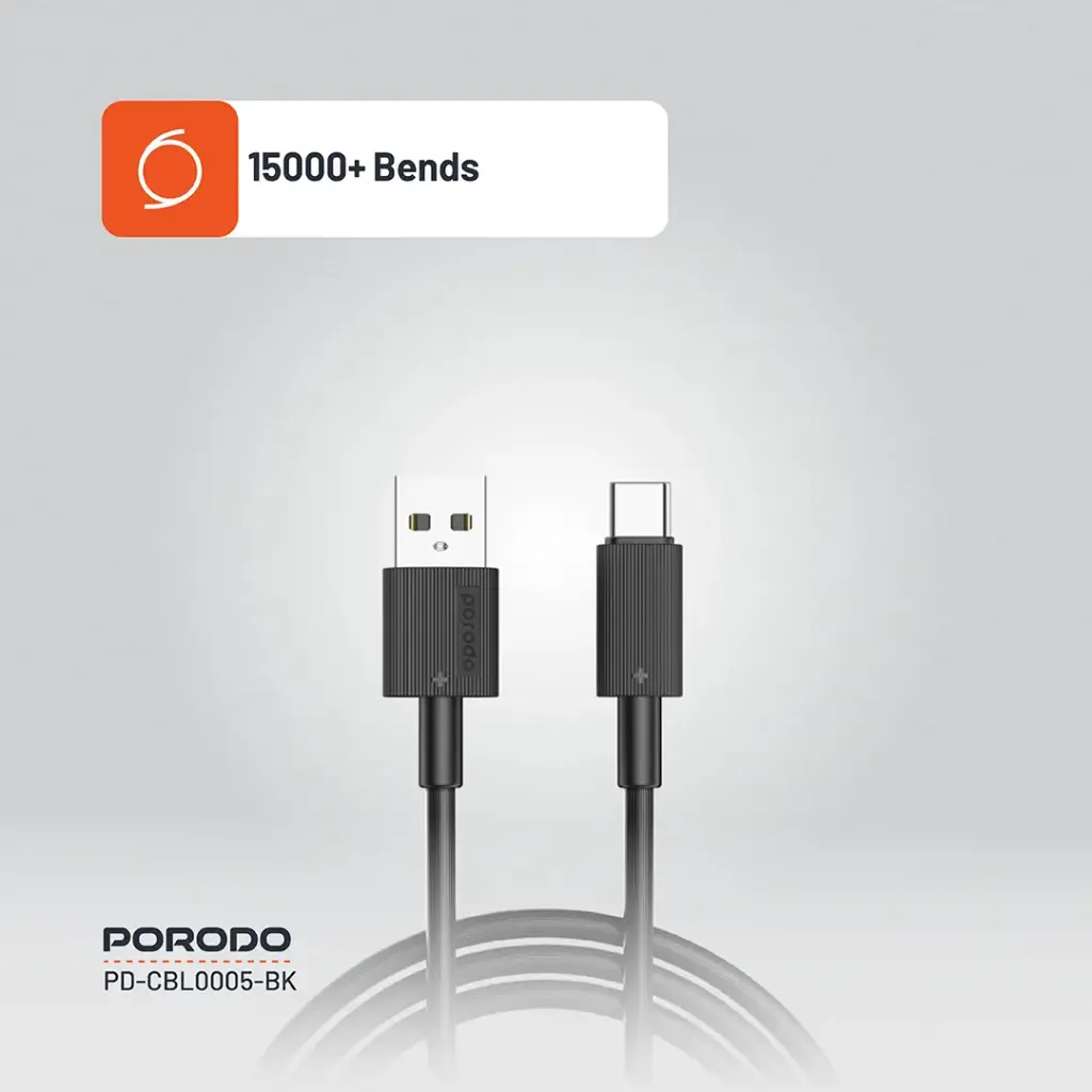 Porodo Прочный Кабель Зарядки USB-A - USB-C