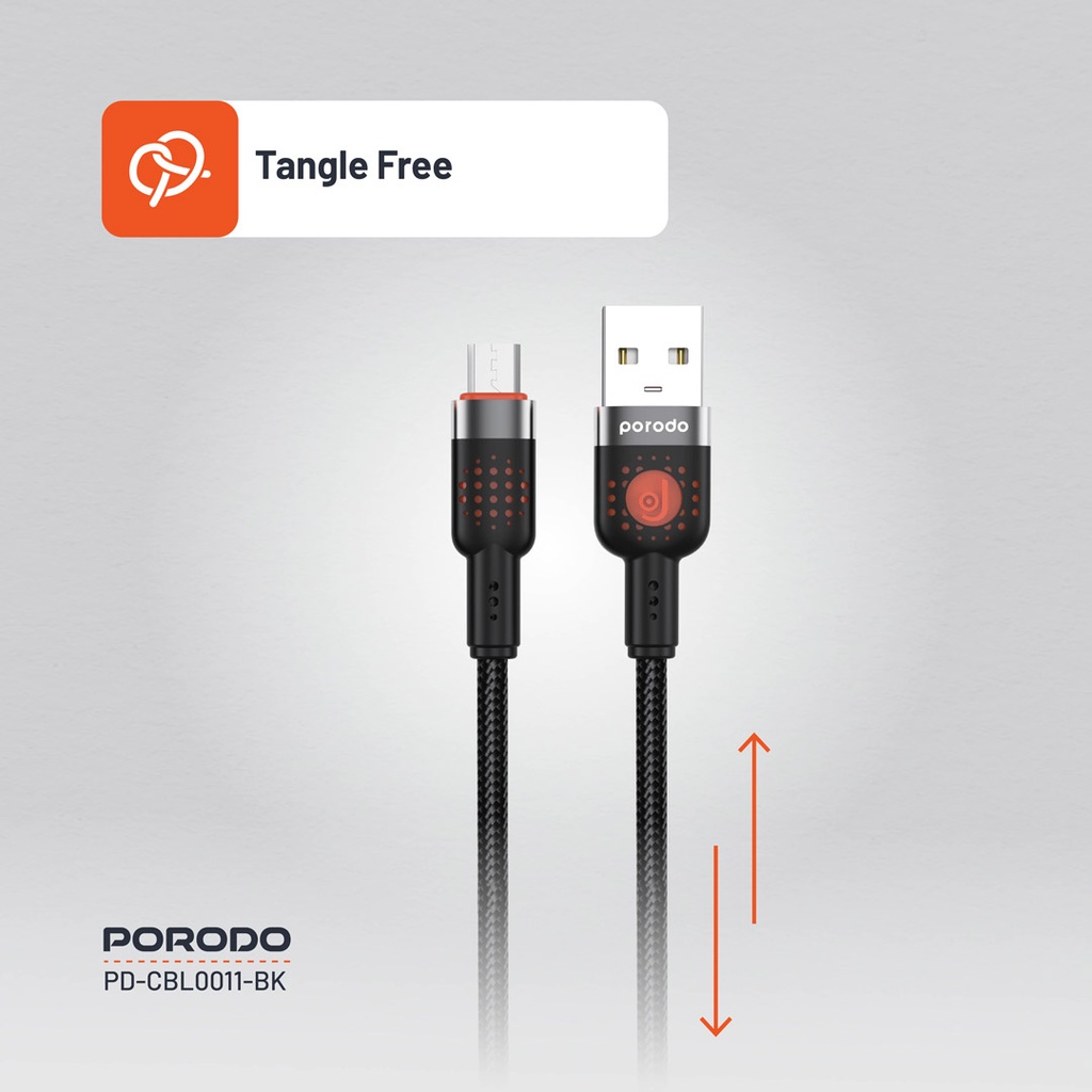 Porodo Плетёный Кабель USB-A - Micro