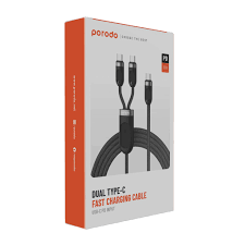 Porodo كابل شحن سريع مزدوج USB-C مدخل USB-C PD