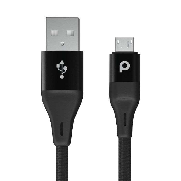 Porodo كابل USB-A إلى Micro USB مضفّر 2.4A بطول 2.2م