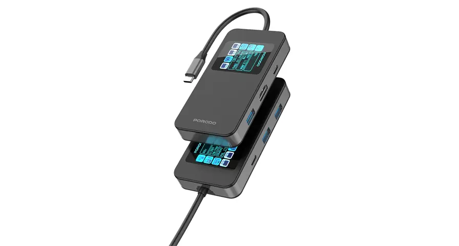 Porodo موزع USB-C 6 في 1