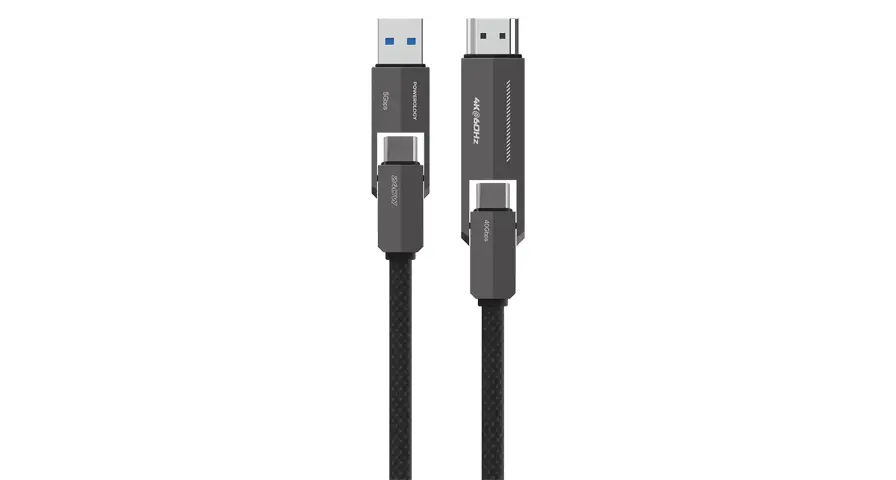 كابل Powerology Vion 4 في 1 للشحن ونقل البيانات