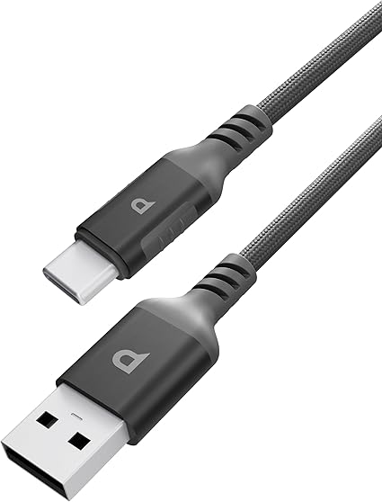 كابل Powerology Power Sync Weave USB-A إلى USB-C 2م PD 20W