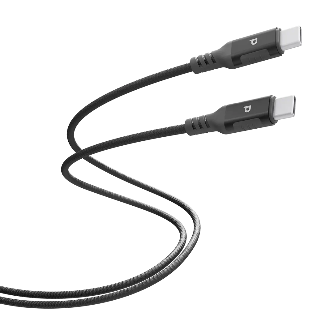 كابل Powerology Power Sync Weave USB-C إلى USB-C 2م PD 100W