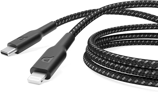 Powerology плетёный USB-C–Lightning кабель 30см