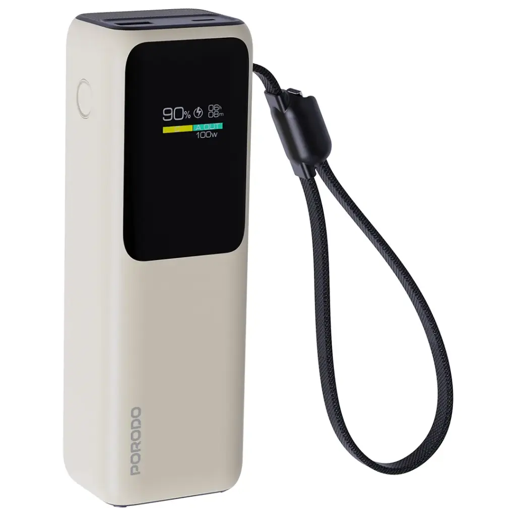 باور بانك Porodo Smart Display سعة 20000mAh