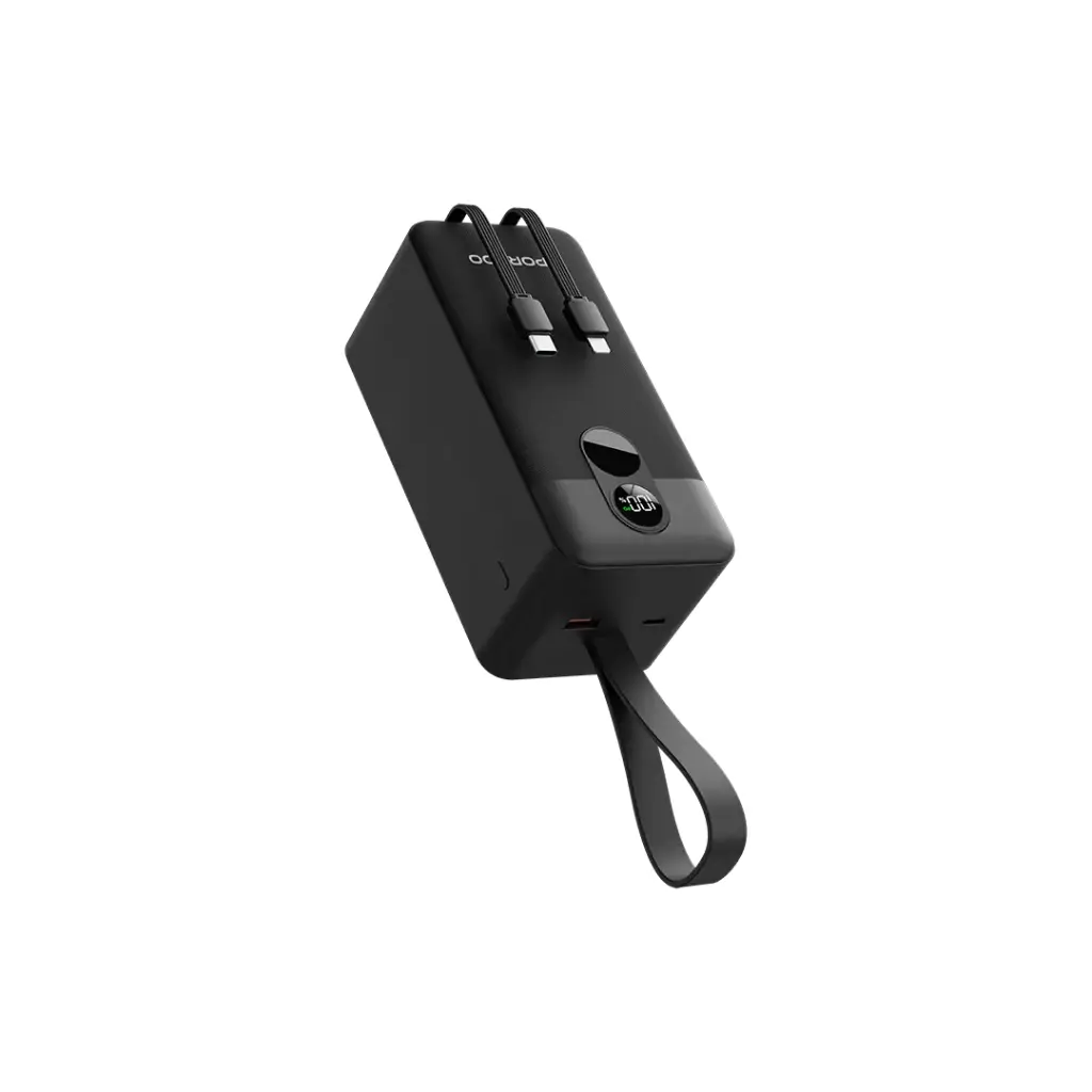 باور بانك Porodo سعة 50000mAh مع كابلات مدمجة