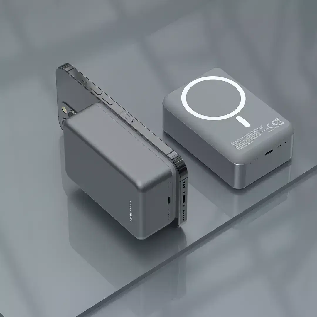 Powerology 30000mAh MagSafe Алюминиевый Пауэрбанк