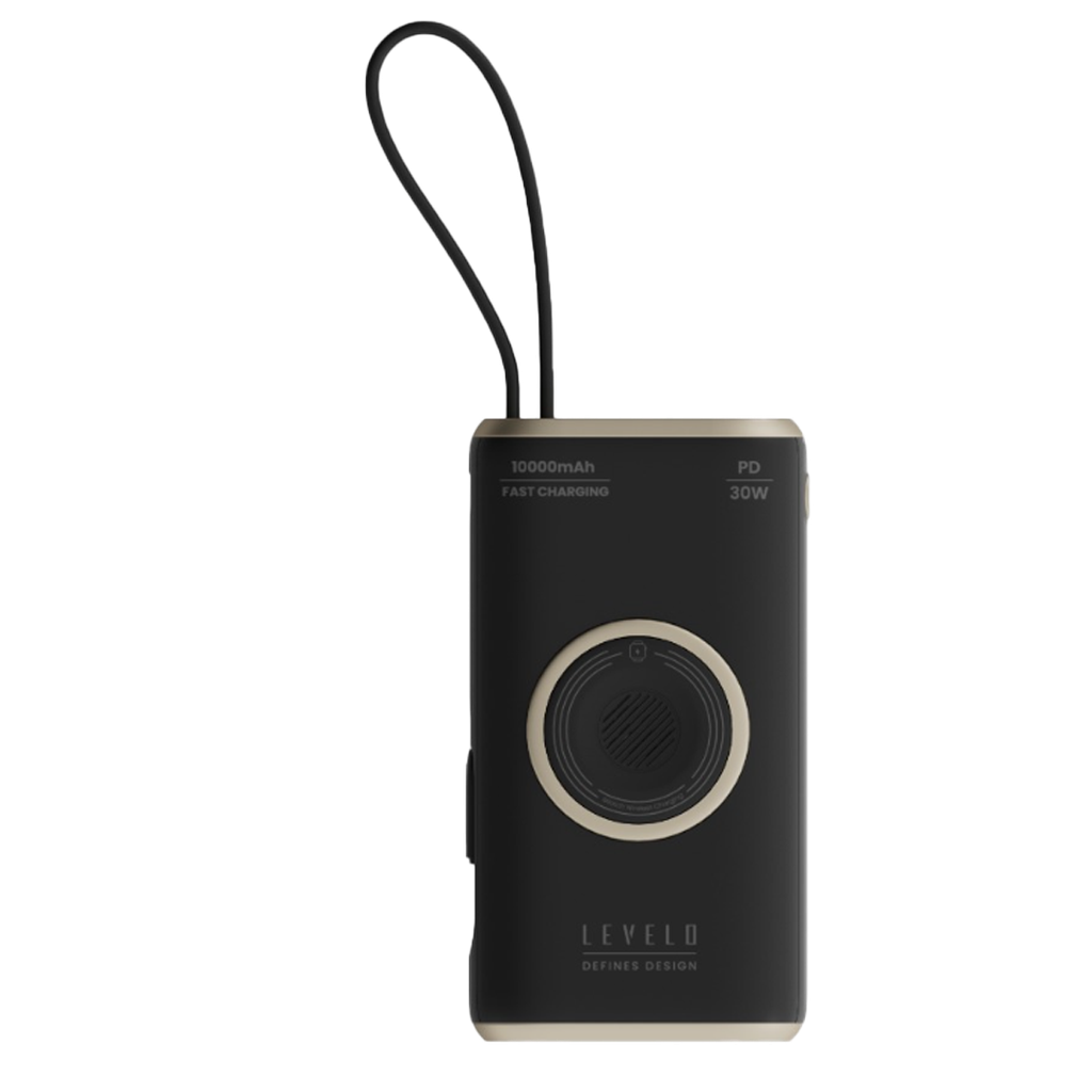باور بانك Levelo Roma بسعة 10000mAh مع كابل مدمج وشاحن Apple Watch