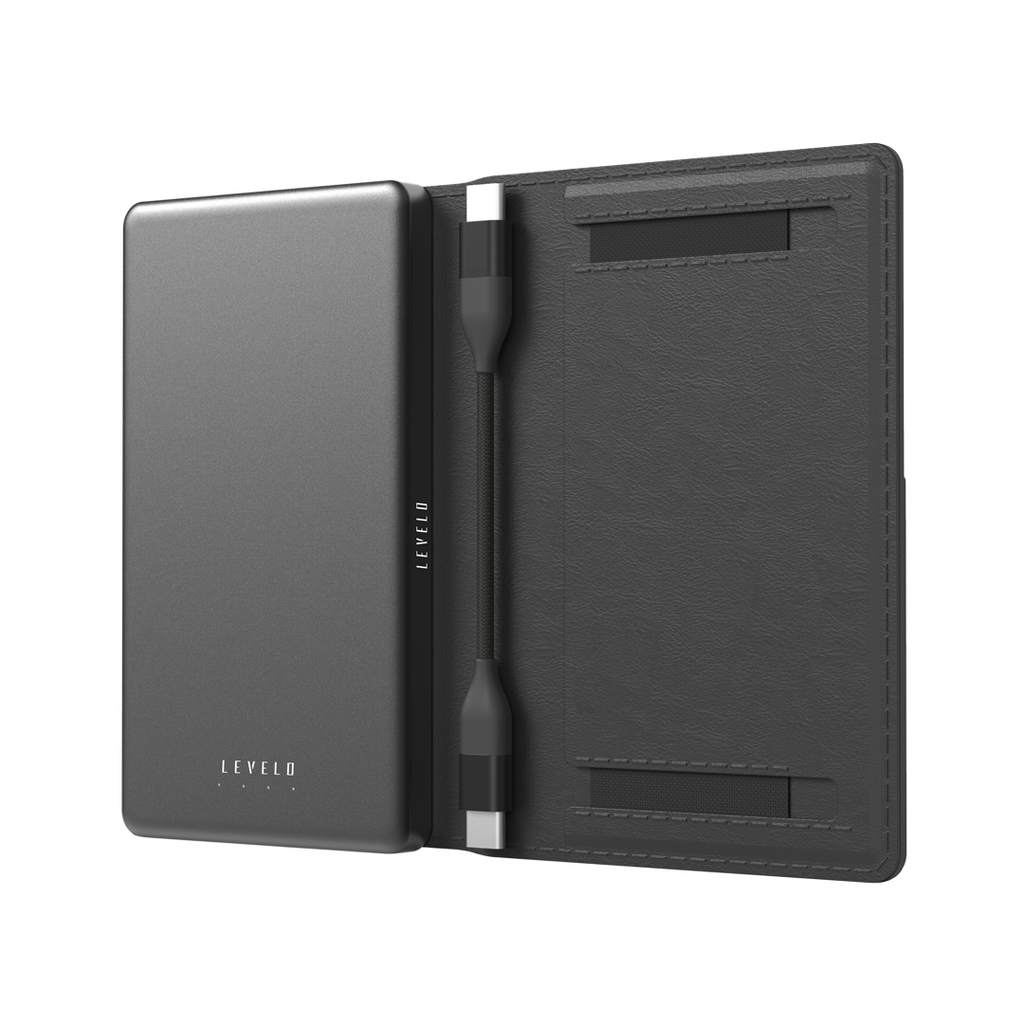 باور بانك Levelo Vermont محمول 3 في 1 Wallet Power Bank