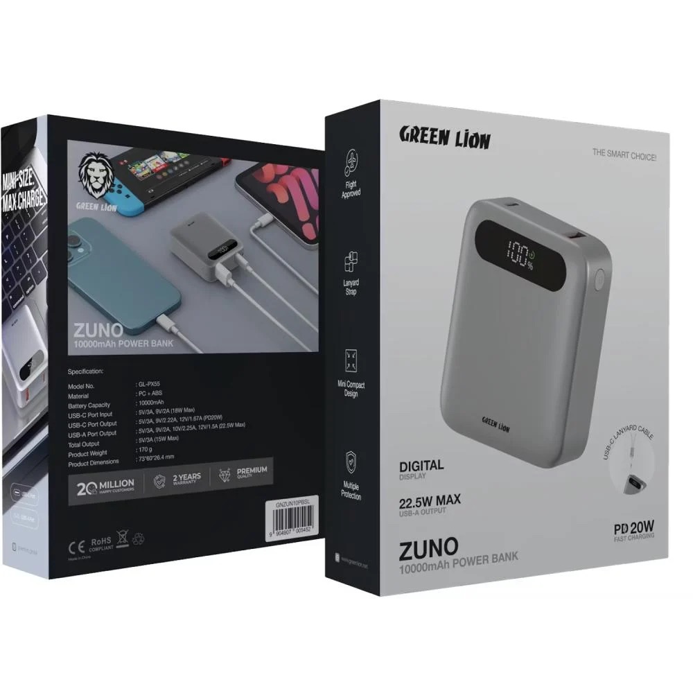 Green Lion Zuno Внешний аккумулятор 10000mAh PD 20W