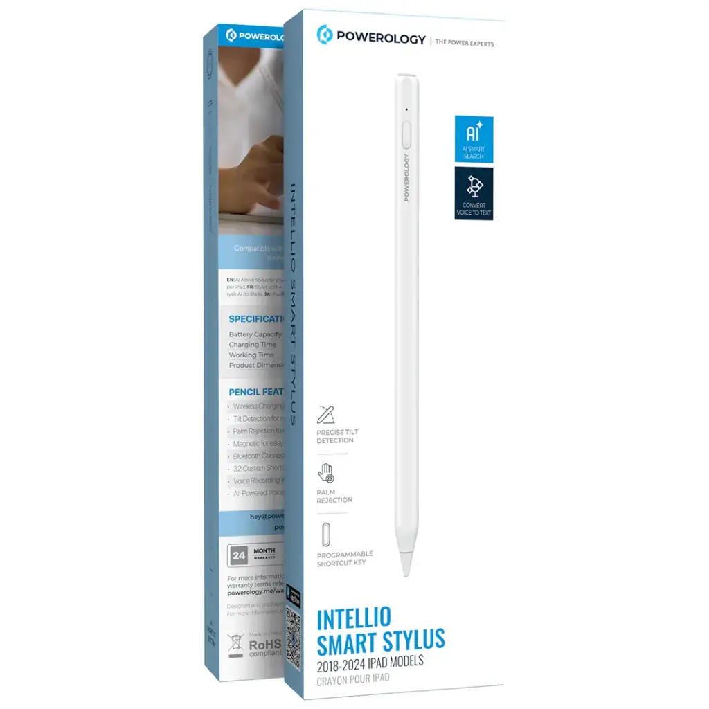 Powerology Intellio Smart Stylus for 2018-2024 iPad Models