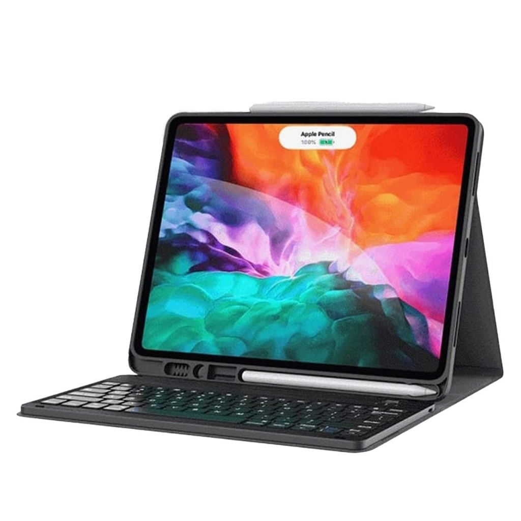 Green Lion Premium Leather Case with Wireless Keyboard (English/Arabic)
