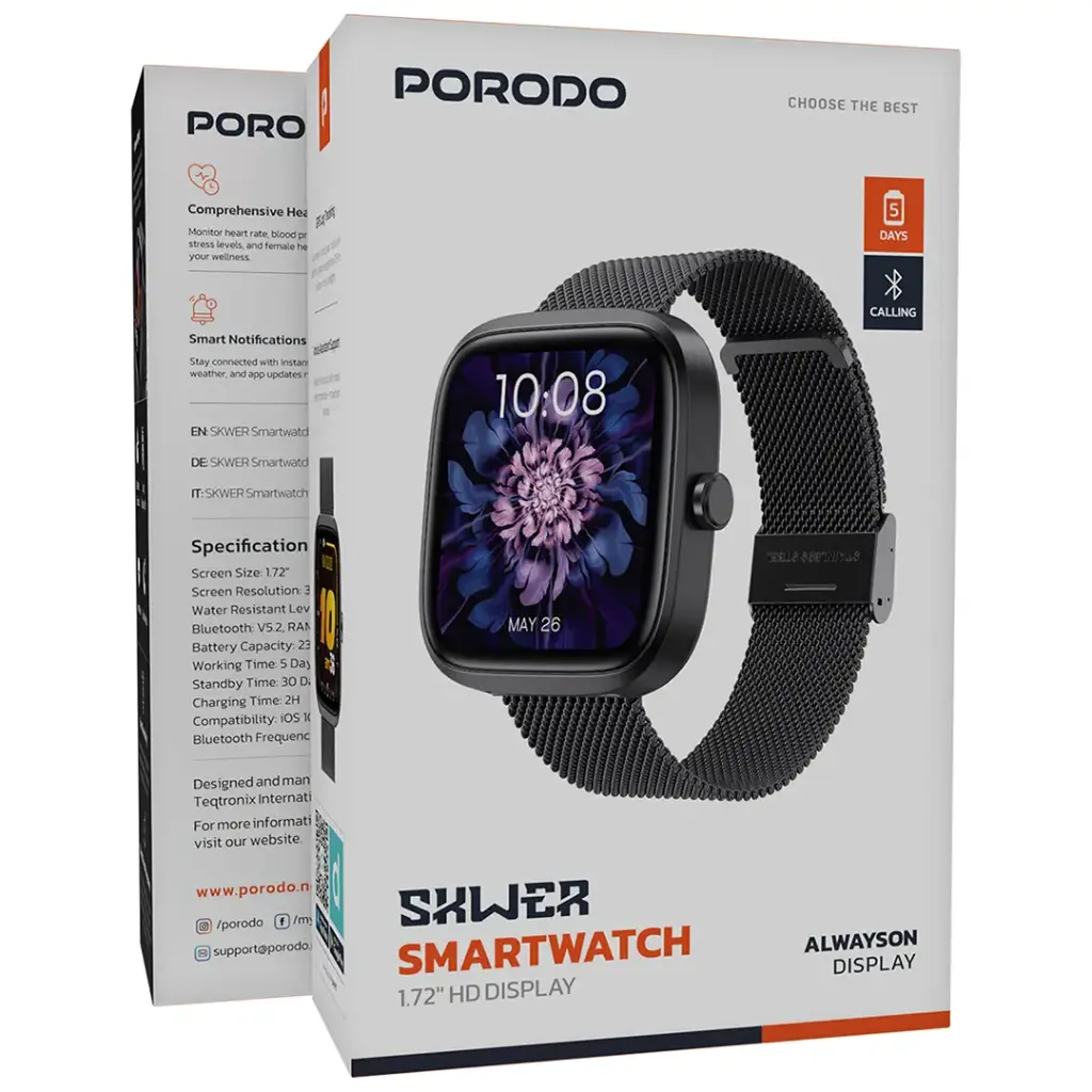 Porodo Skwer Smart Watch