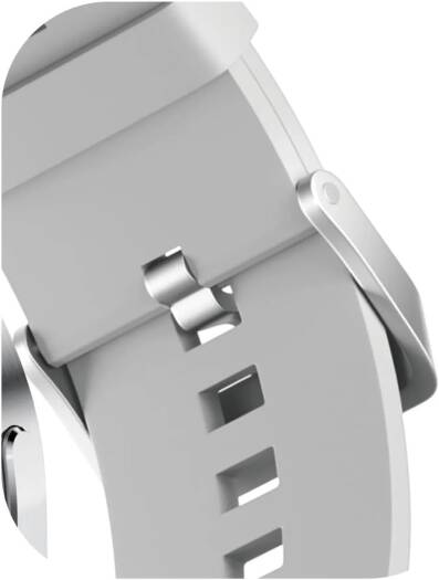 Porodo Zebro Smart Watch Silver Dial Grey Silicone Strap & Silver Metal Strap