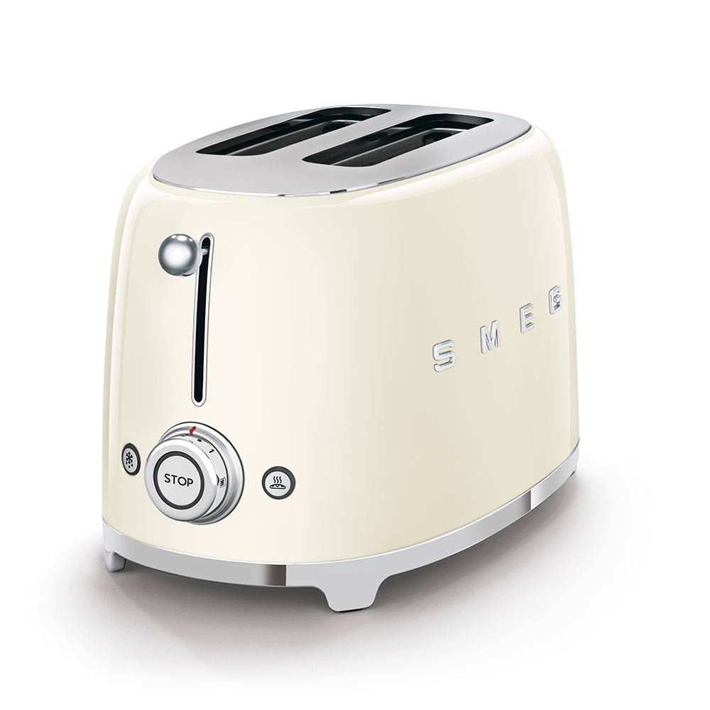 محمصة Smeg شريحتين Cream (TSF01CRUK)