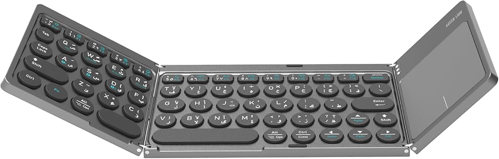 Green Lion Tri-Fold Wireless Keyboard Arabic & English