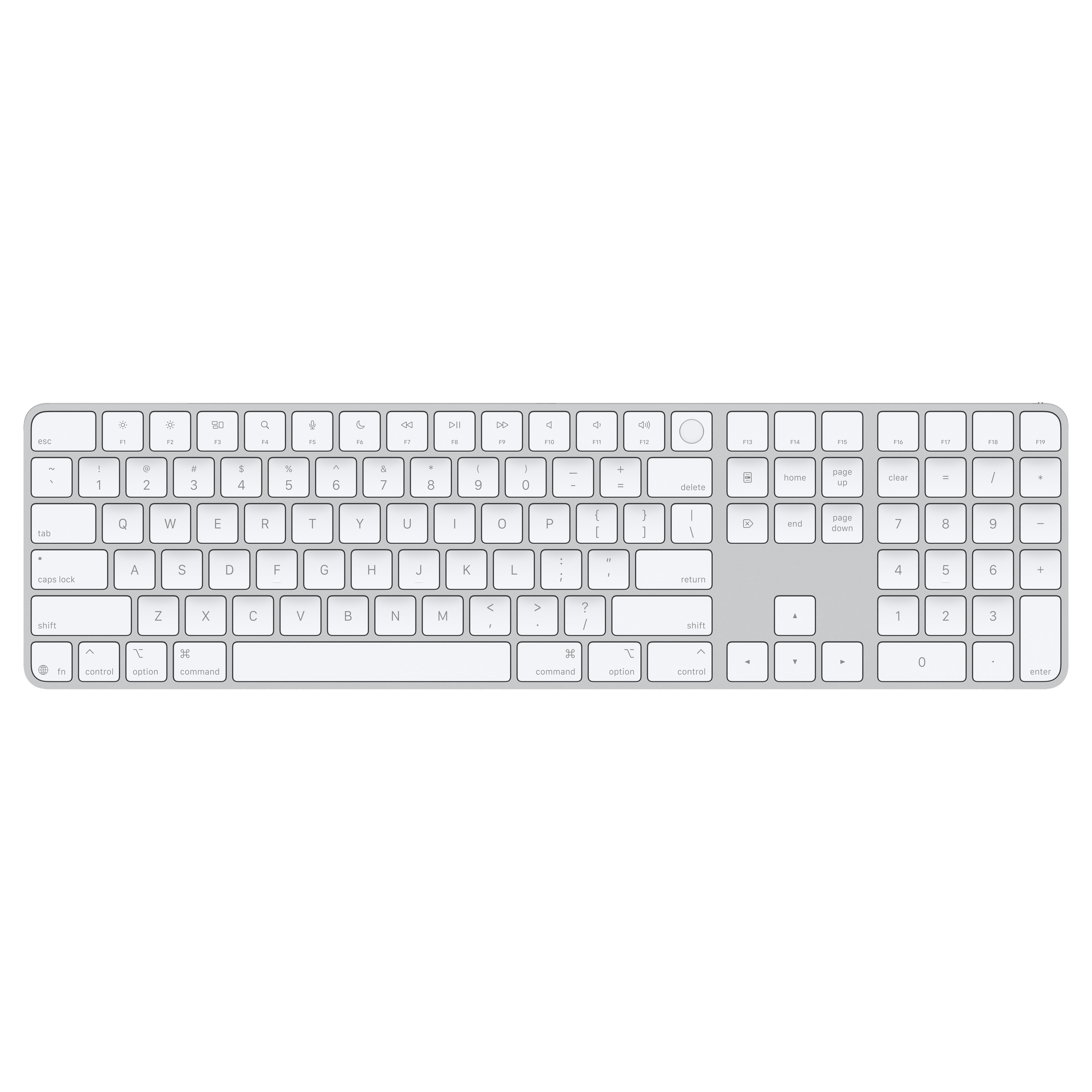 Apple Magic Keyboard с Touch ID и цифровым блоком Type-C Белый