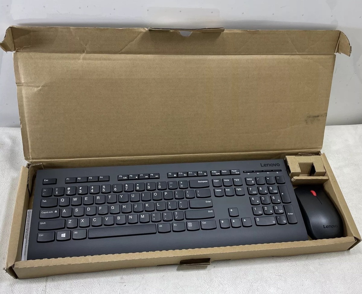 Lenovo Беспроводной комплект клавиатуры и мыши Brown Box