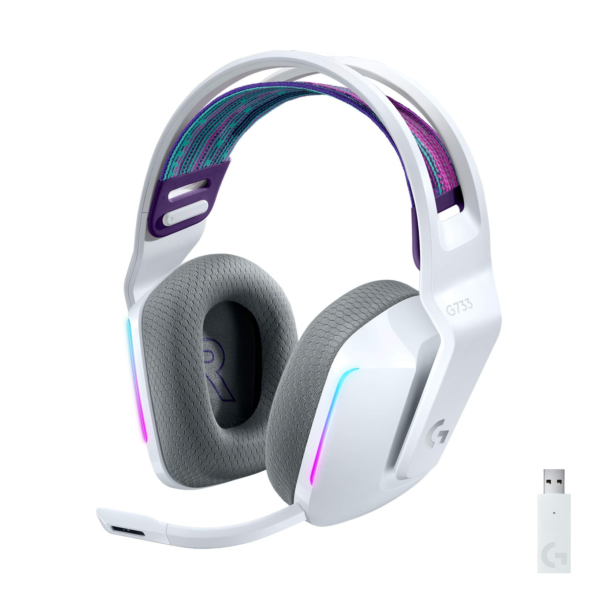 Logitech G733 Lightspeed Беспроводная RGB игровая гарнитура Белая