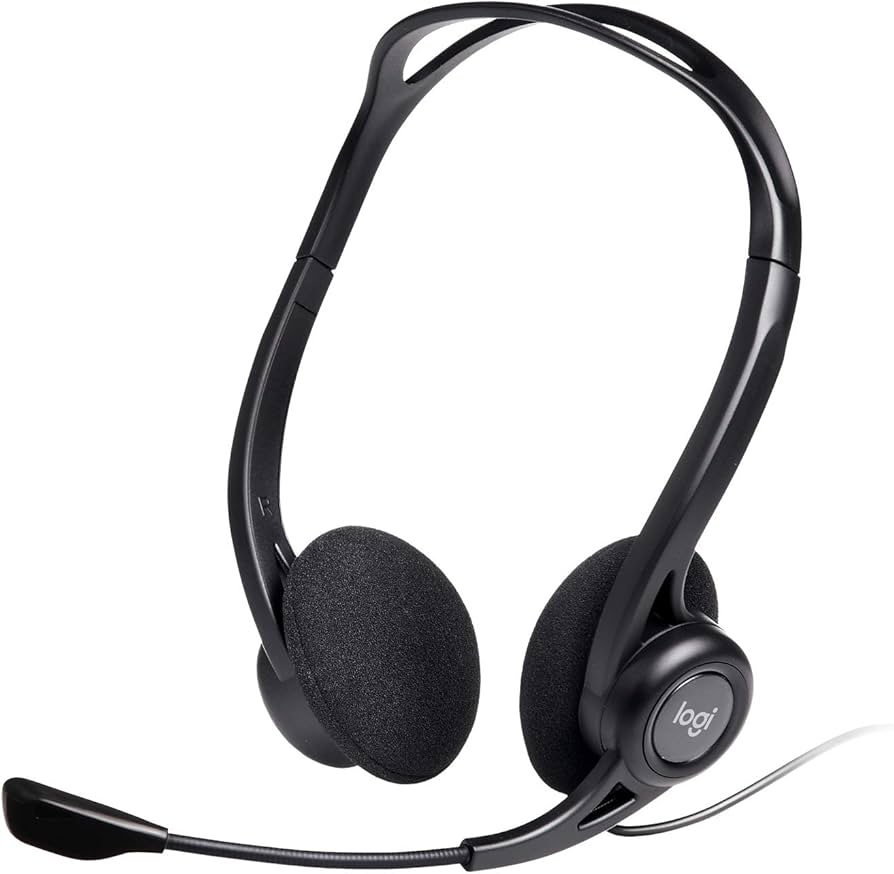 Logitech PC960 Стерео гарнитура Черная USB
