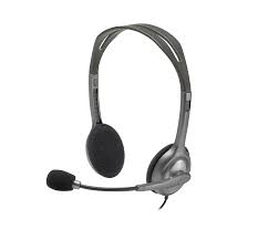 Logitech H110 Стерео гарнитура Серая/Серебристая Dual Plug
