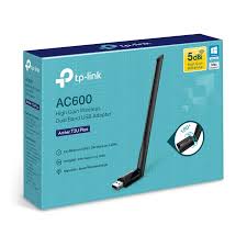 TP-Link محول USB لاسلكي AC600 Dual Band عالي الإشارة Archer T2U Plus