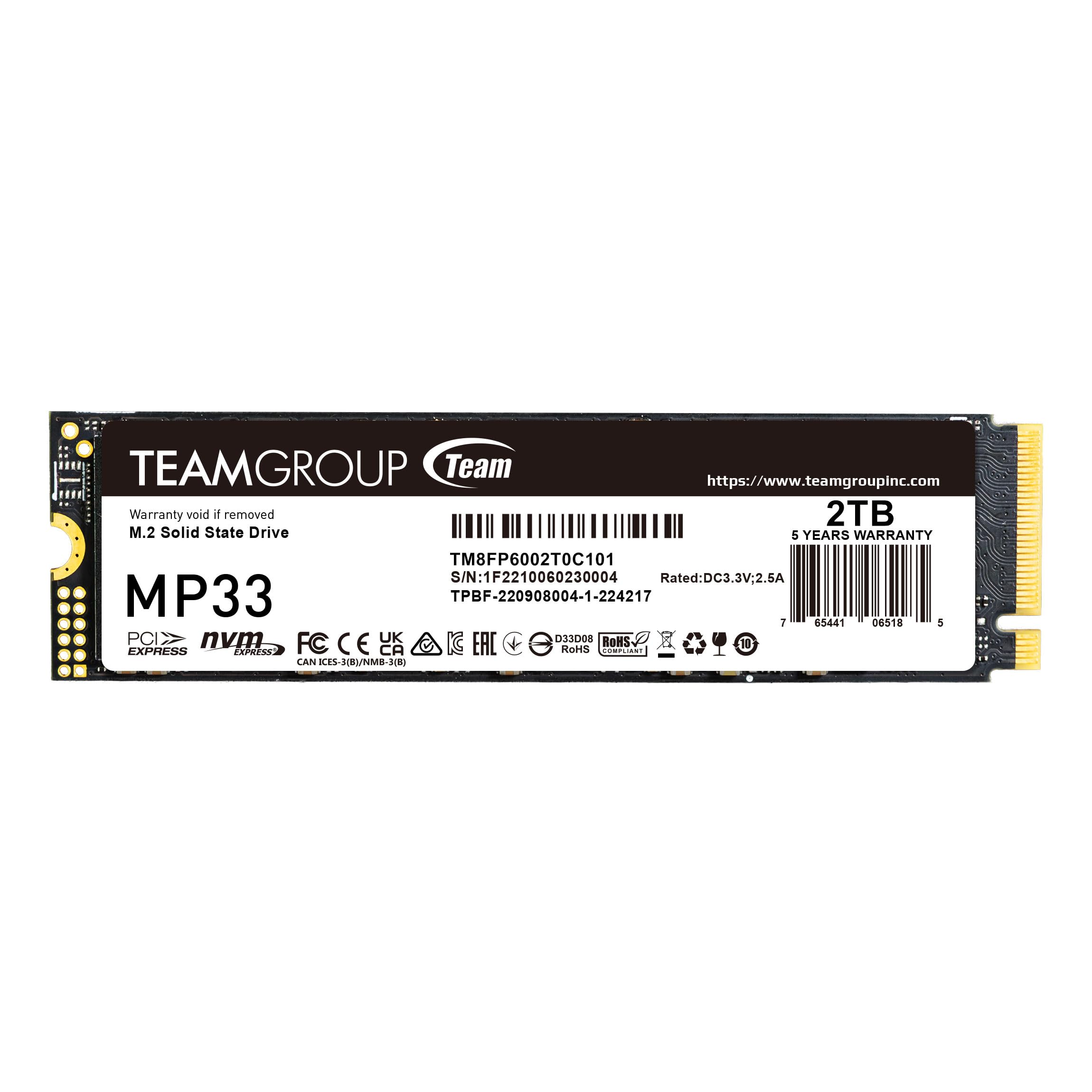Team Group M.2 NVMe SSD 2TB MP33 (MP33)