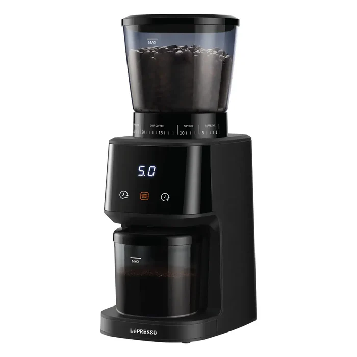 LePresso مطحنة قهوة مخروطية 165 واط مع 31 درجة طحن (LPCFFM0028)