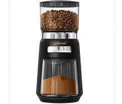 LePresso مطحنة حبوب قهوة عالية الأداء 150 واط مع 20 إعدادًا (LPPWGRBK)